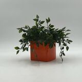 Vases Gabbianelli en céramique de l'âge de l'espace, orange et blanc, années 1960