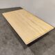 Vintage travertine and brass coffee table by Fedam, 1970s