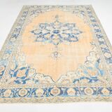 Large Blue Persian Area Rug, 206x294Cm