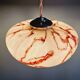 Set of 3 pendants in pink marbled opaline