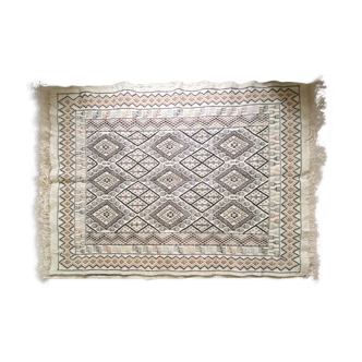 Authentic beige and brown margoum carpet