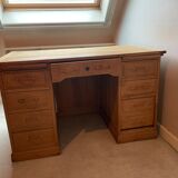 Bureau d'instituteur en chene brut