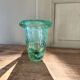 Crackle crystal vase, attributed to Daum Nancy