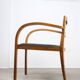 Set de 2 fauteuils Art Déco italiens en bois et similicuir noir