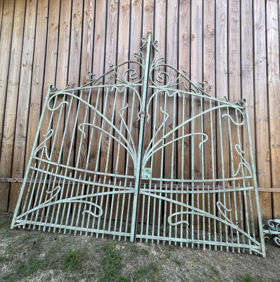 Portail fer forgé XIXe art nouveau deco