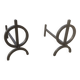 Pair of modernist andirons