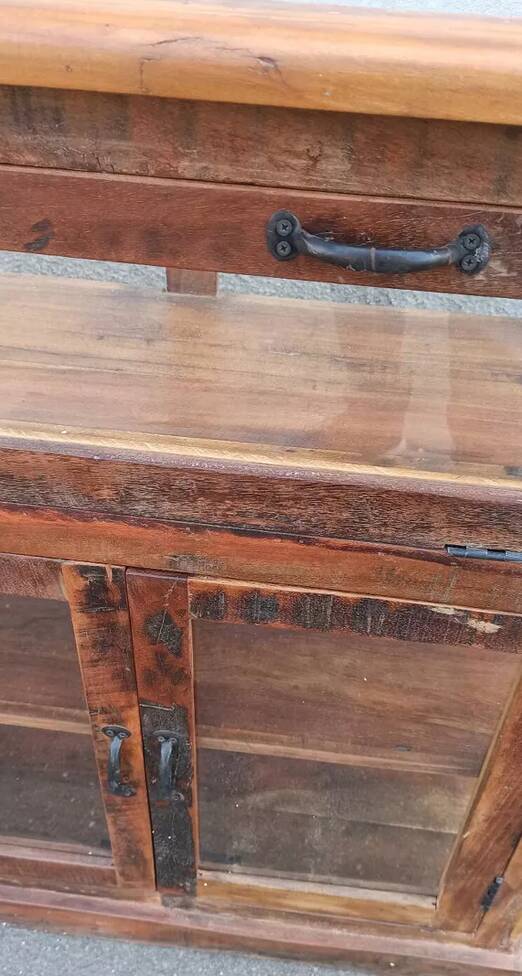 Antique wooden jeweller's display case