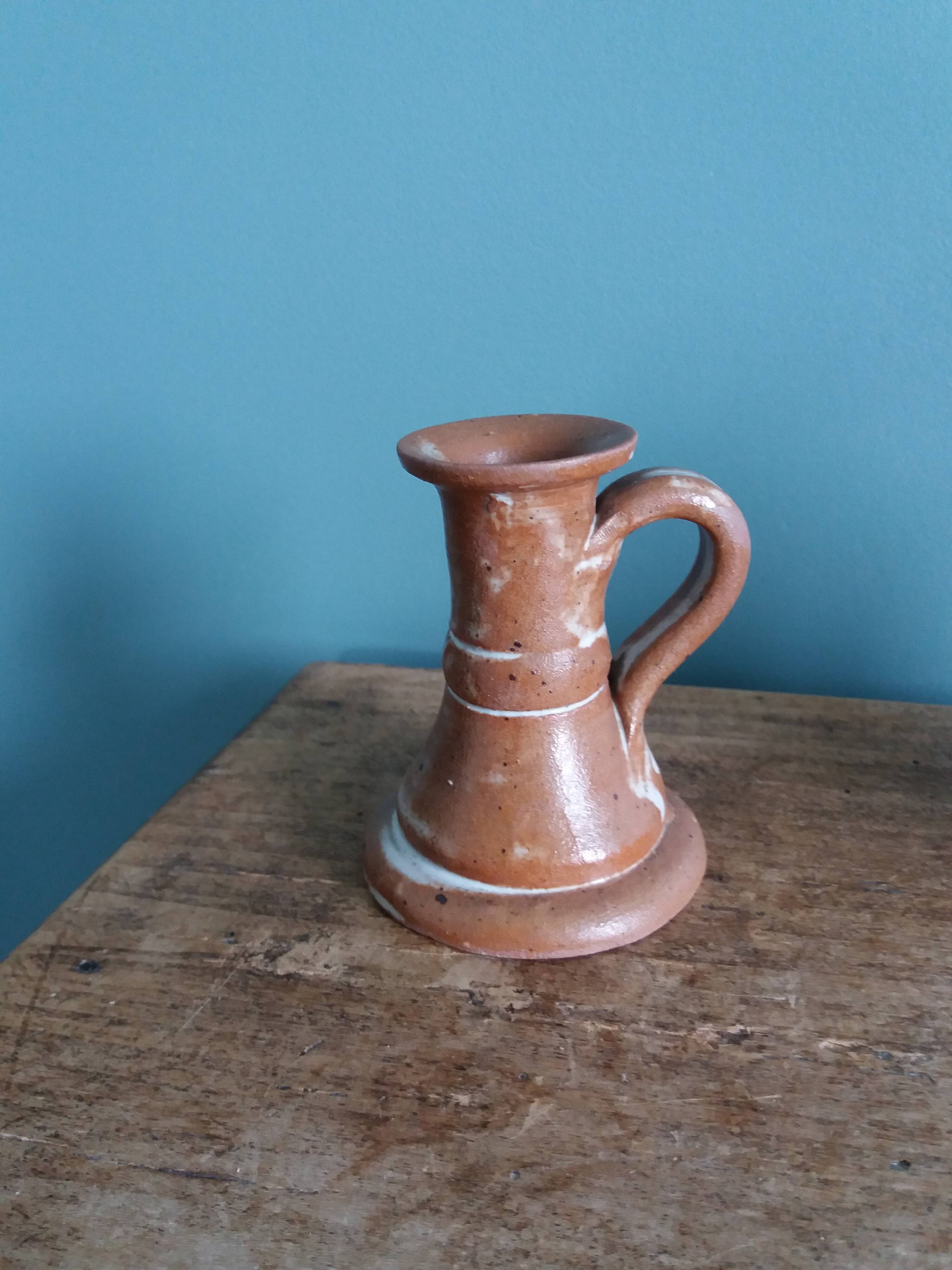 Puisaye stoneware candle holder