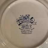 Assiette plate en faïence "English Style "
