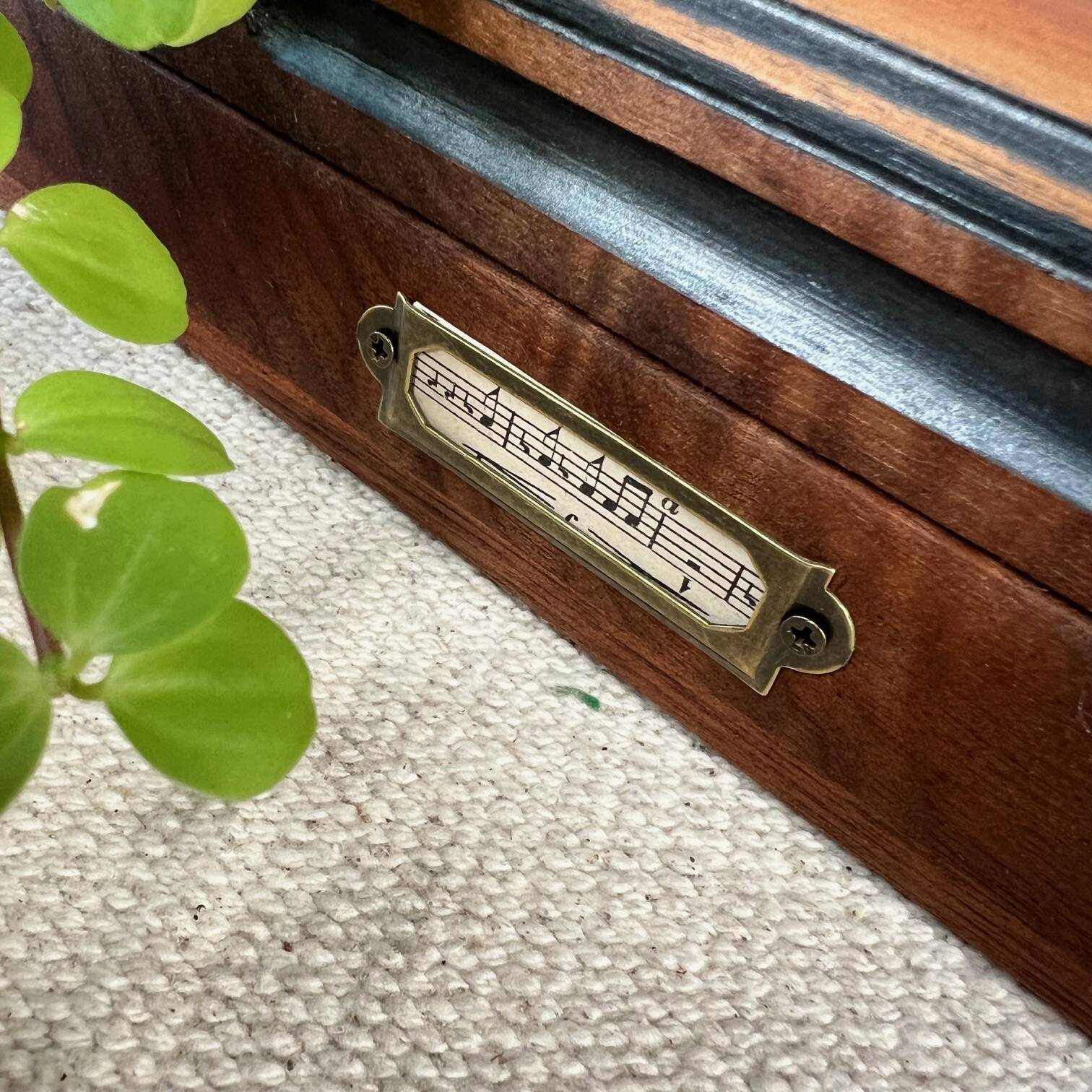 Wooden and brass box