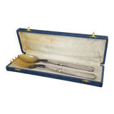 Art Deco Silver Salad Servers (Minerva Hallmark)