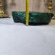 Vintage 70's Desk Set in Green Alabaster Malachite - 3 Pieces - Ita