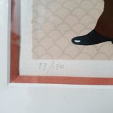 Lithographie "kiosque à montmartre" signed and numbered