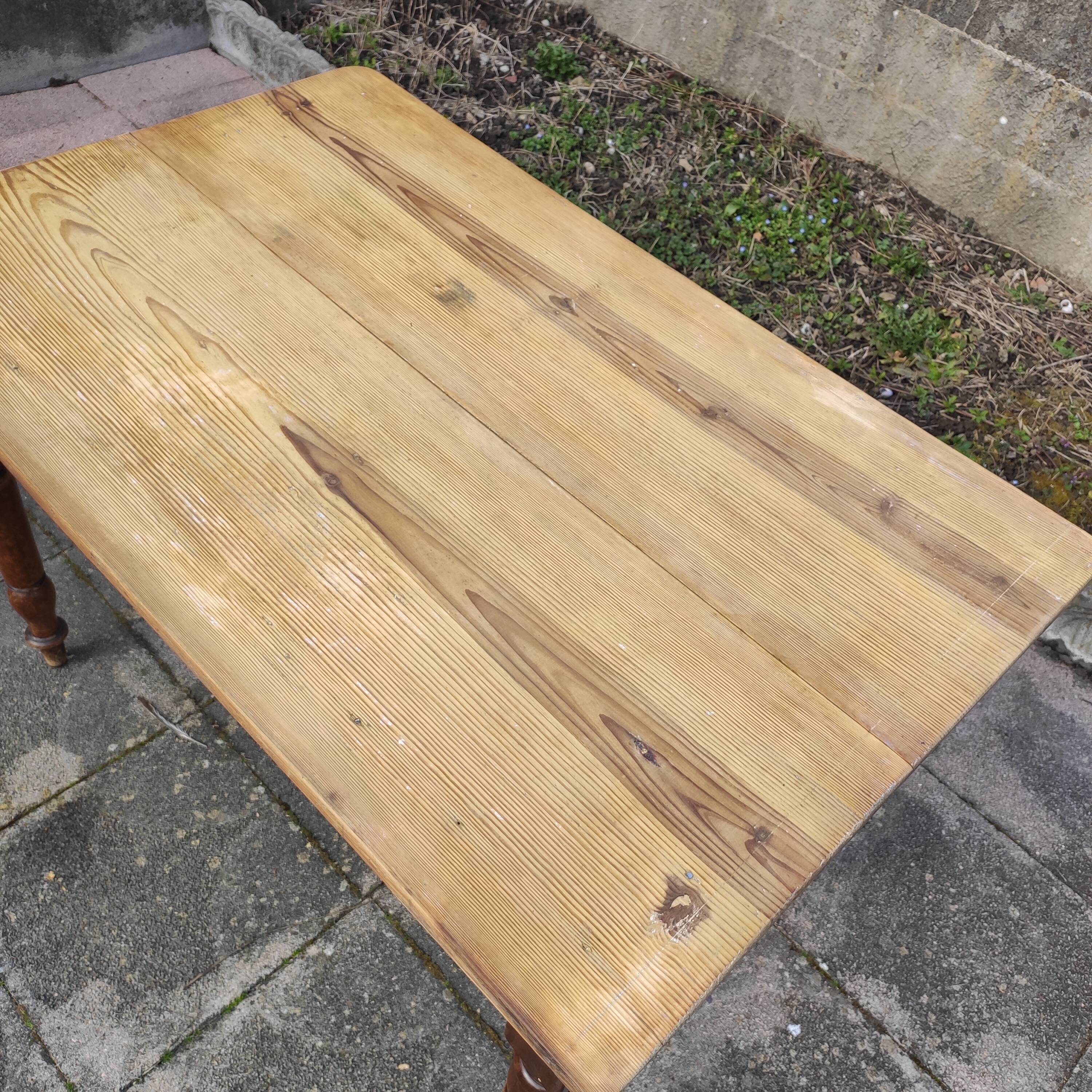 Antique solid wood bistro table