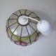 suspension luminaire in mother-of-pearl decoration flower