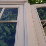 Double door glass partition