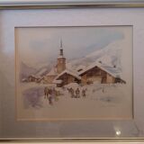 Tableau aquarelle savoie