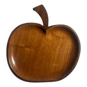 Midcentury Teak Apple Shaped Tray