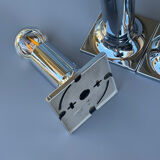 Space Age ceiling lights in chrome by Rolf Krüger for Staff Leuchten, A