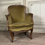 Pair of louis xv style armchairs in carved beech around 1920