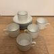 Set of Portuguese porcelain cups and saucers