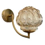 Vintage chiseled glass wall lamp