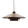 Danish pendant lamp with tiered metal shade, 1960s