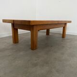 Solid elm wood coffee table 60s