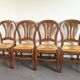 Series of 4 cherry wood chairs