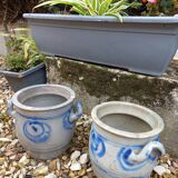 Two Alsatian stoneware pots