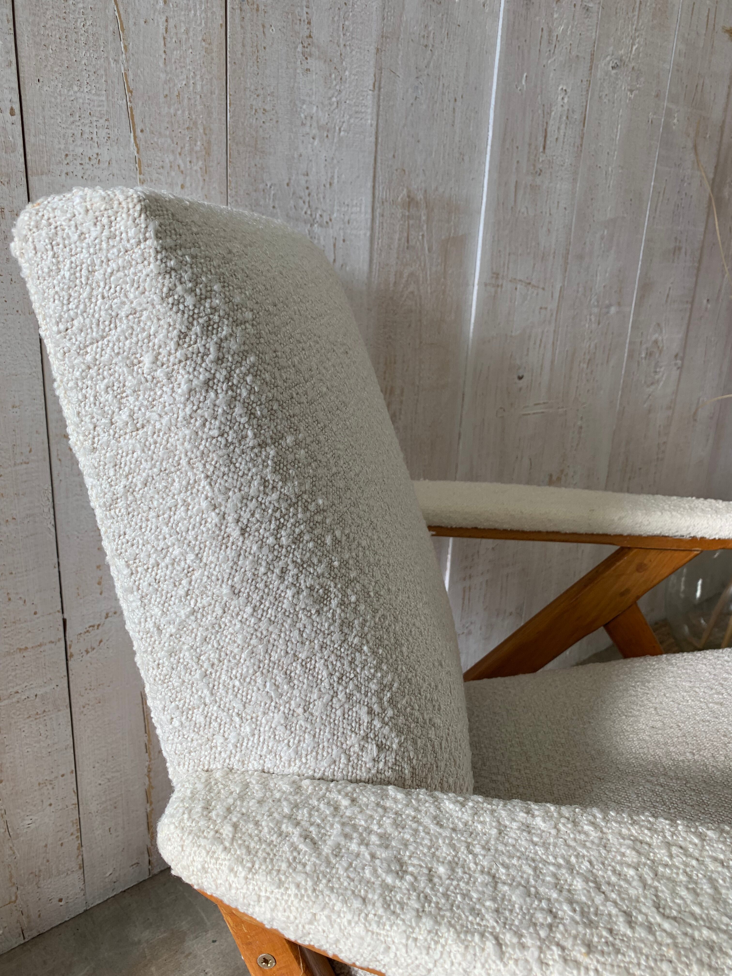 Fauteuil vintage bouclettes