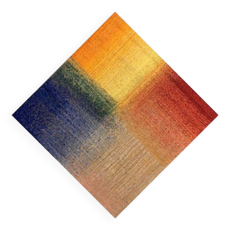 Tapisserie unique XXXL 'Square Diagonal' de l'artiste textile néerlandais Herman Scholten 1977
