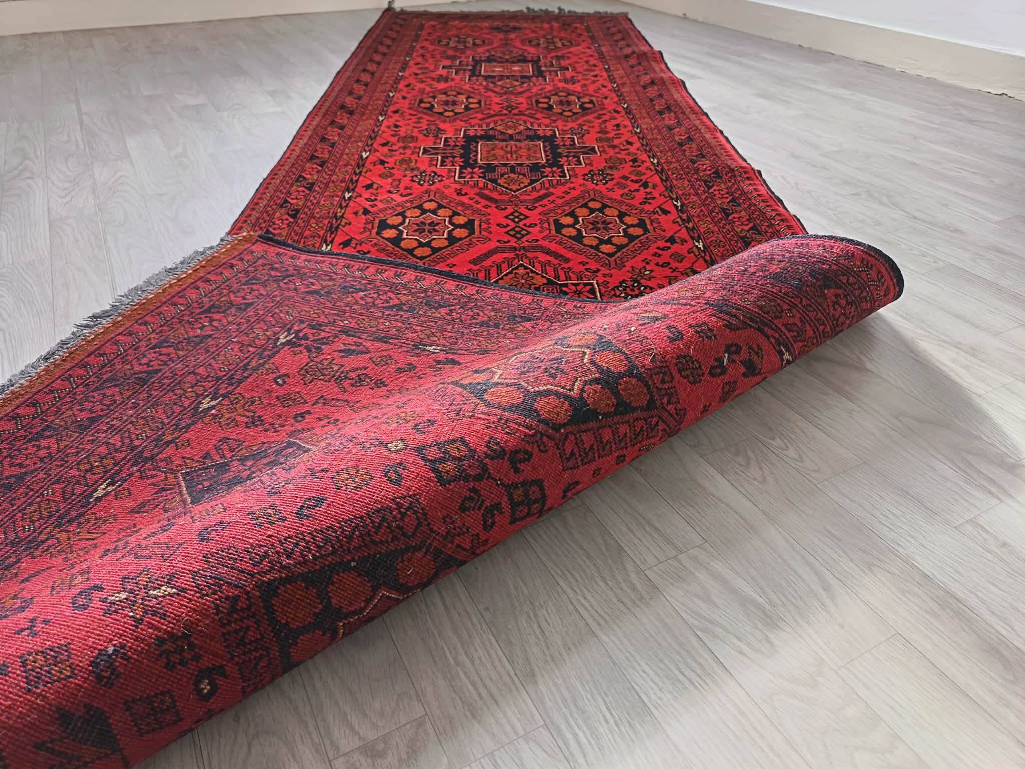 Handmade Afghan Khanmadoui hallway rug