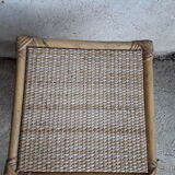 Rattan and bamboo shelf