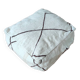Berber Moroccan pouf in black and white.
