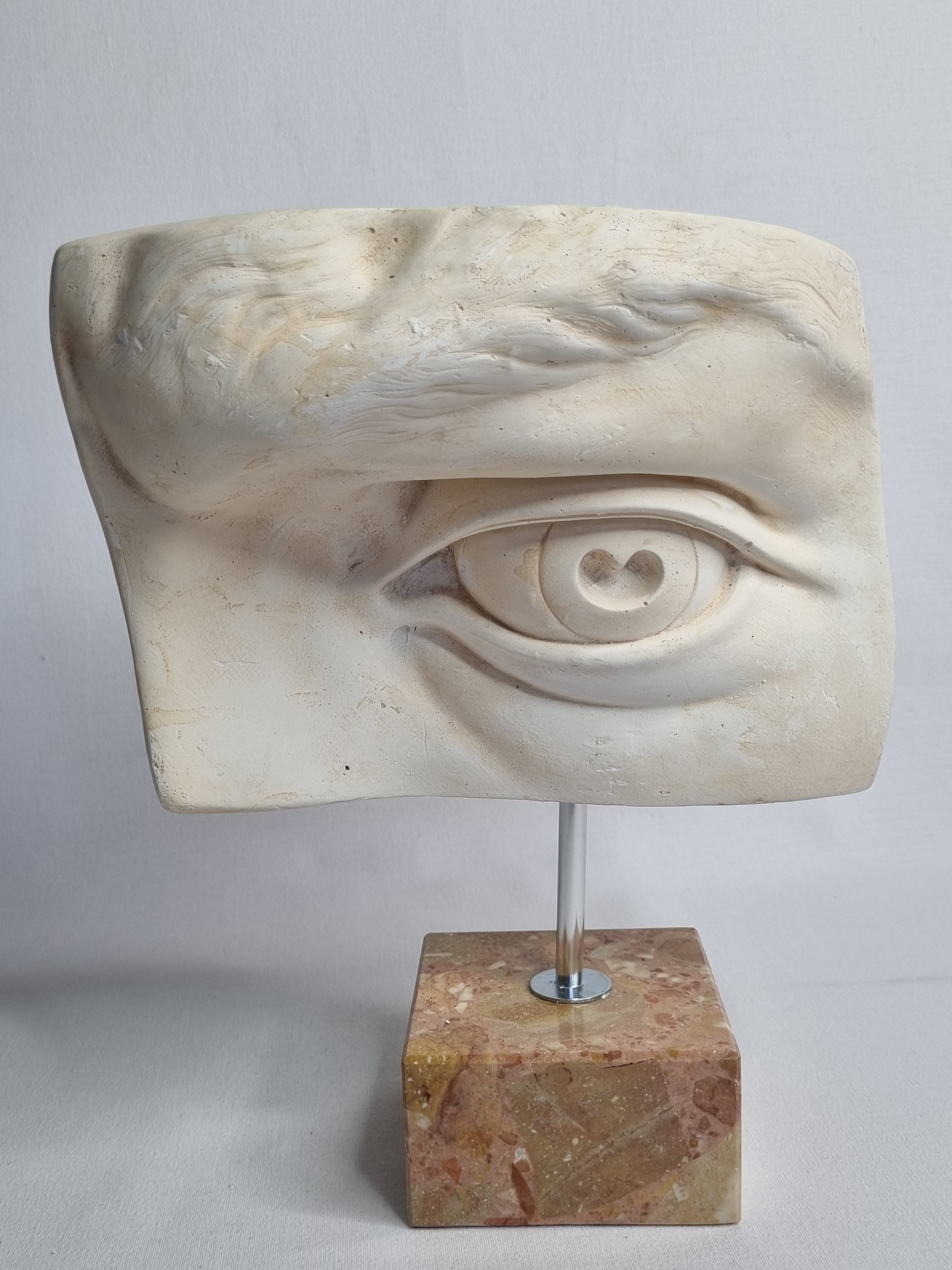 Eye of Michelangelo's "David", vintage cast after Brucciani, on base, 27 cm