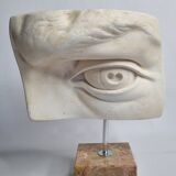 Eye of Michelangelo's "David", vintage cast after Brucciani, on base, 27 cm