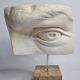 Eye of Michelangelo's "David", vintage cast after Brucciani, on base, 27 cm