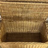 Vintage rattan chest bench