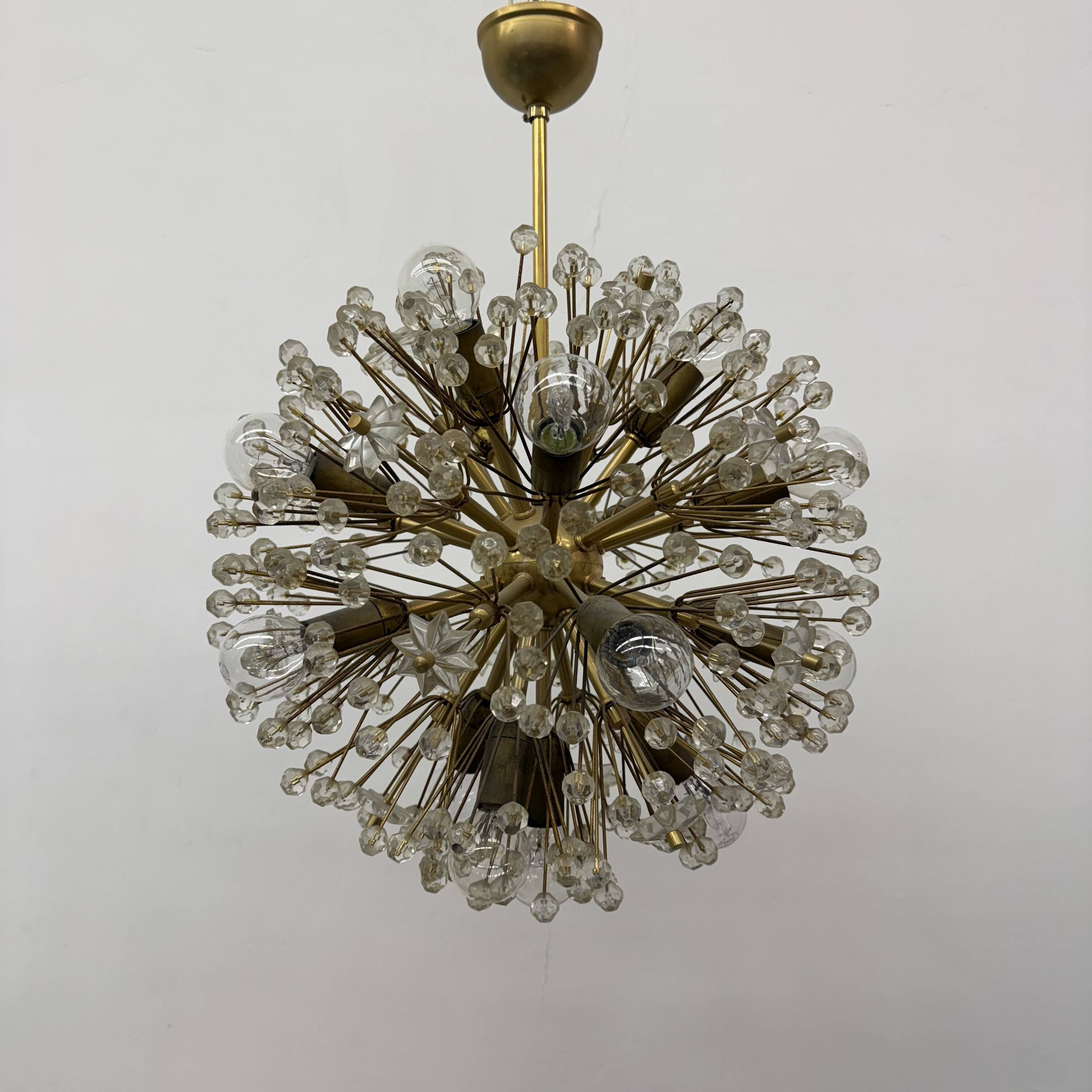 Starburst Brass Chandelier by Emil Stejnar , Austria 1960s