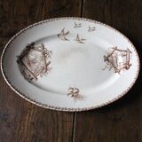 Oval sepia Oxford ironstone plate