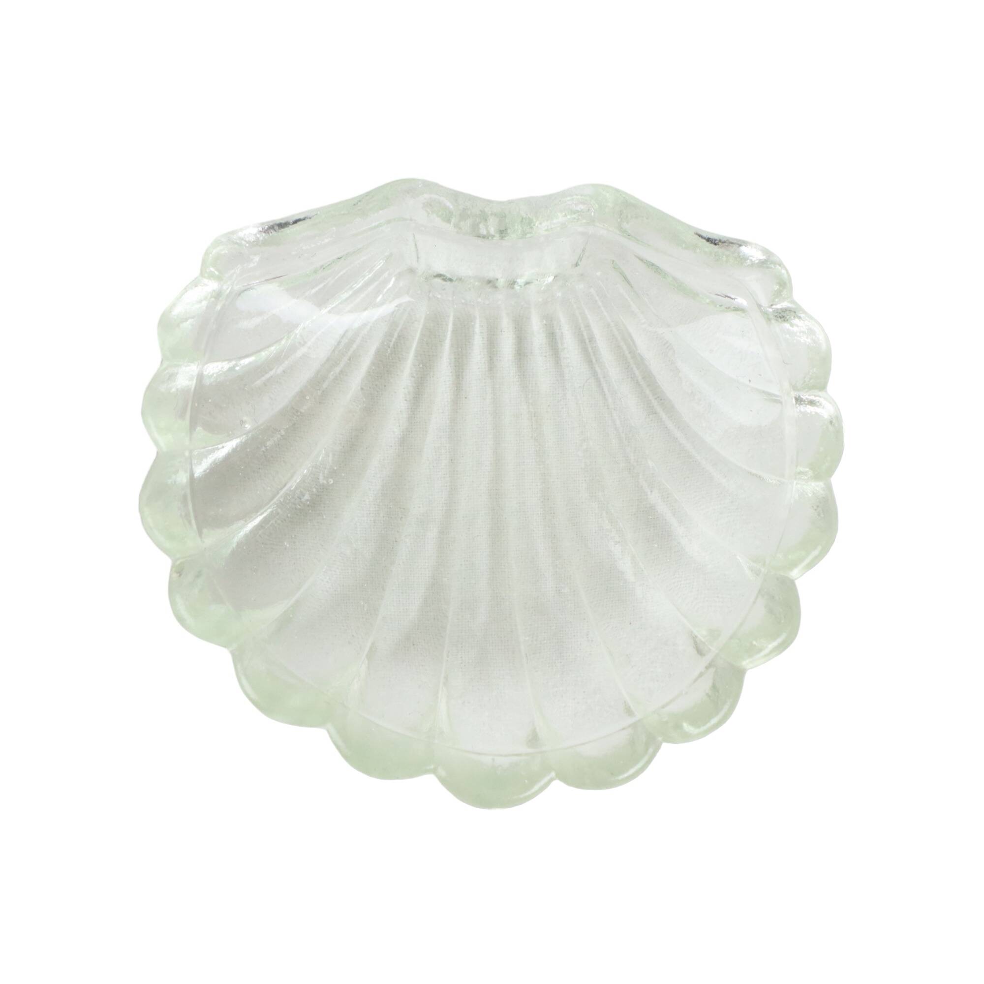 Vintage Argent Plaqué Shell Beurrier Caviar Holder Verre Marqué