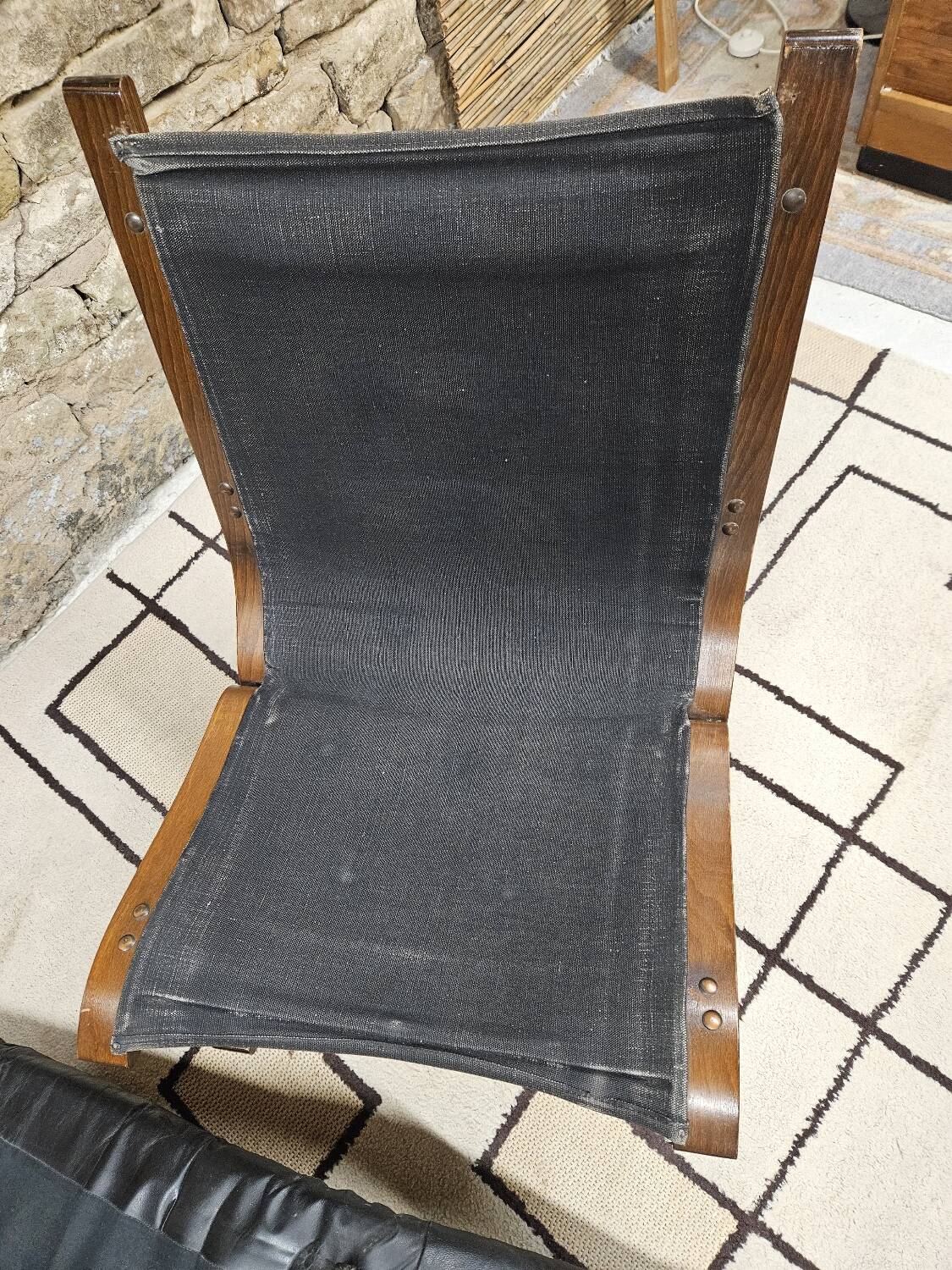 Fauteuil cuir vintage 1970"