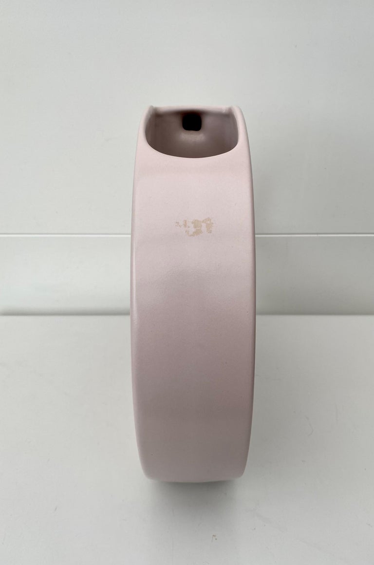 Set of Two Pink Post Modern Vases by Dorothe van Agthoven for Flora Keramiek