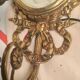 2 bronze wall lights and pretty mirror,,, napoleon 3 26x15