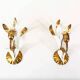 Pair of vintage gilt sheaf of wheat wall lights by Hans Kögl