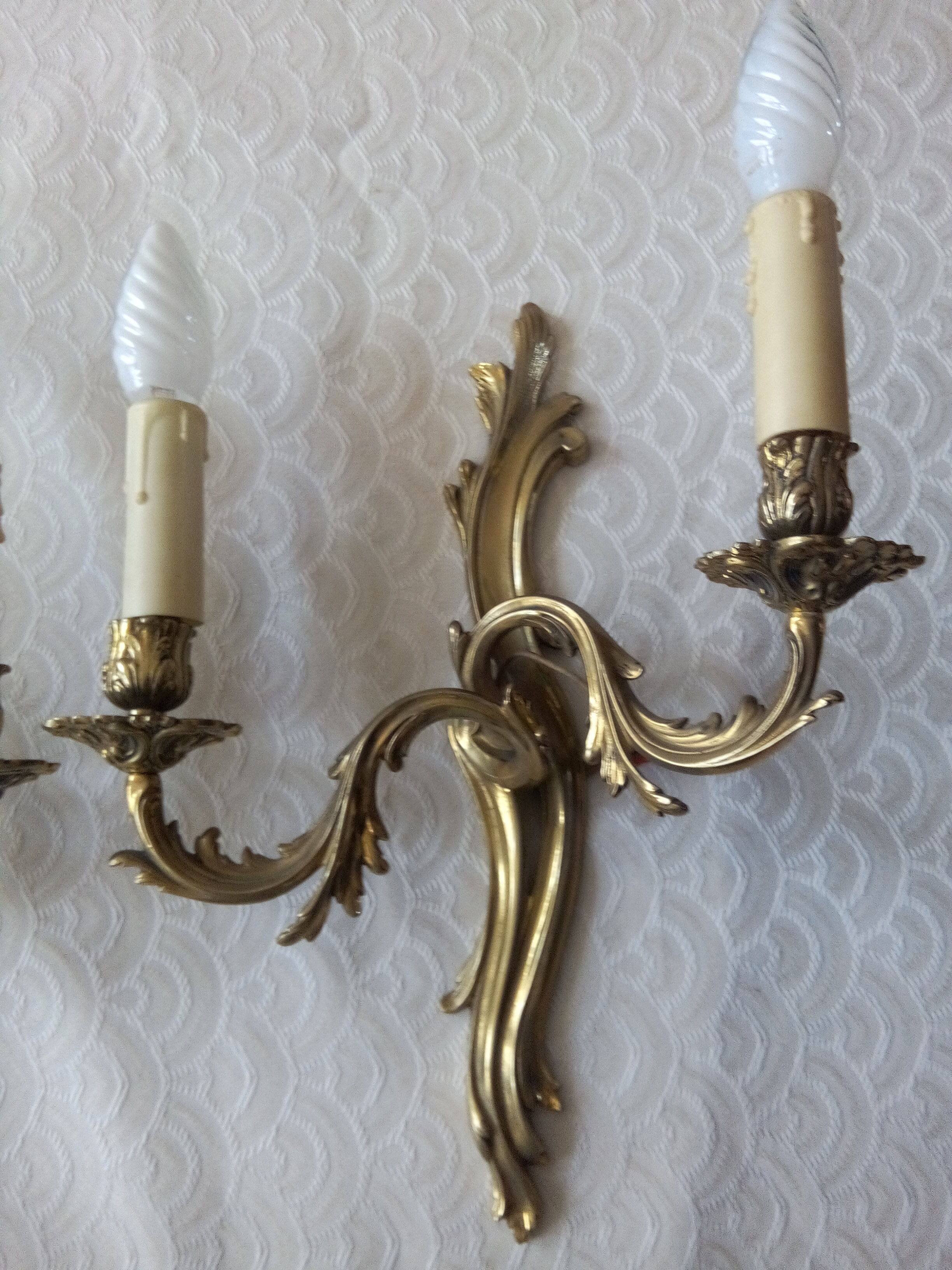 Pair of wall lamps Gilded bronze