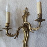 Paire d'appliques Bronze doré