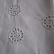 Old infant pillowcase embroidered/monogrammed cotton :49x33cm