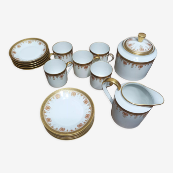 Antique partial coffee service Porcelaine Castagner & Cie Limoges